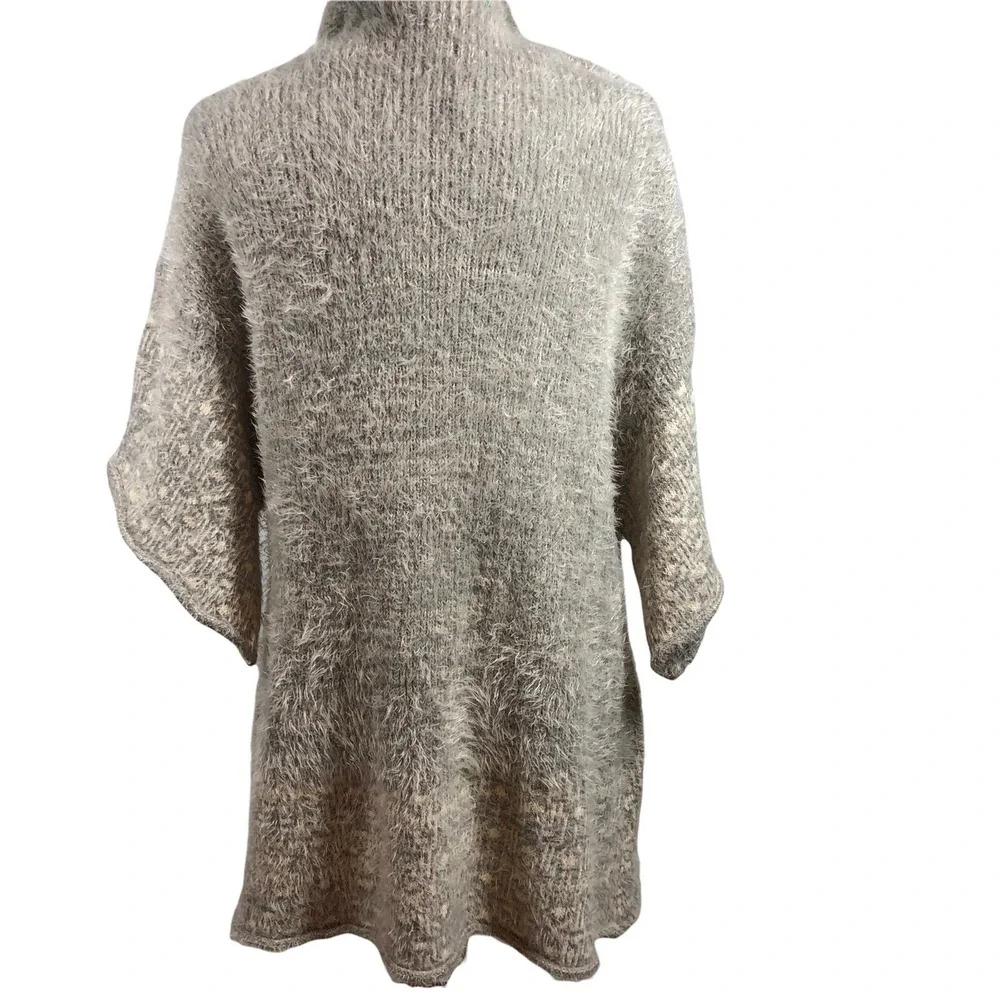 Easel Cardigan Womens‎ S Open Ombré Long Boho Slouchy Boyfriend Neutral Eyelash